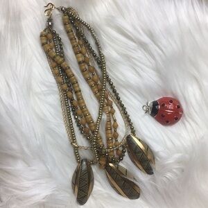 20”, clay and bead necklace, GUC.